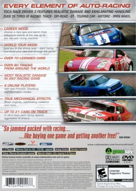 TOCA Race Driver 3 - The Ultimate Racing Simulator box cover back